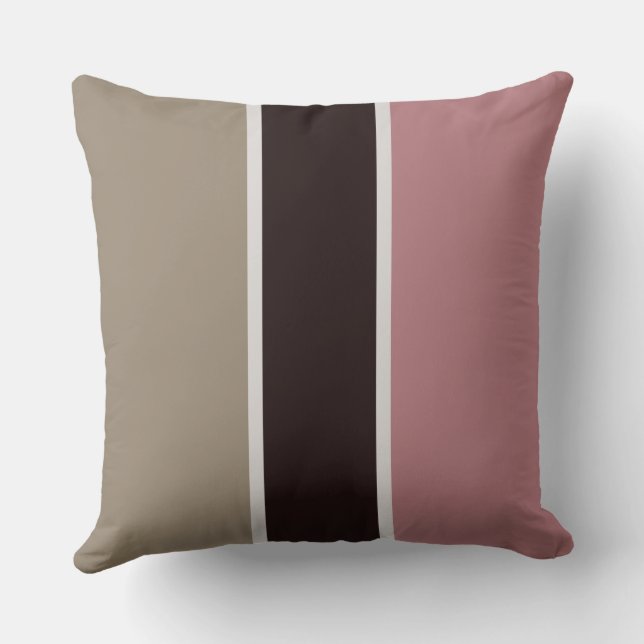 Cojín Decorativo Rosa y franjas de madera (Reverso )