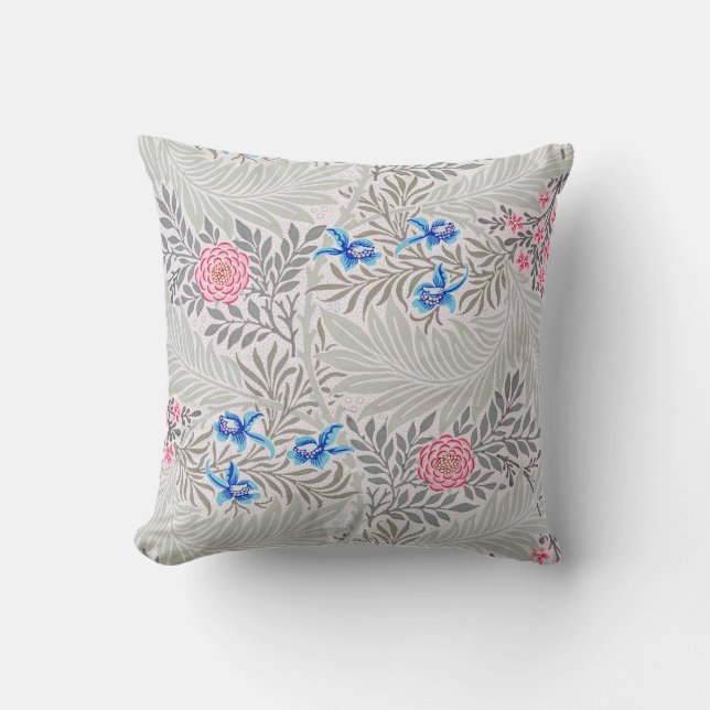 Cojín Decorativo Rosa y Larkspur, William Morris (Anverso)
