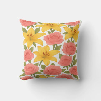 Cojín decorativo Rosa y Lily