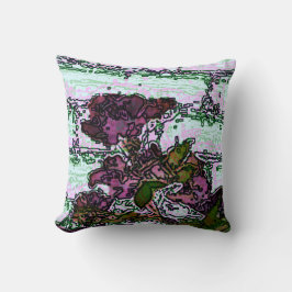 Cojín Decorativo Rosa y muro