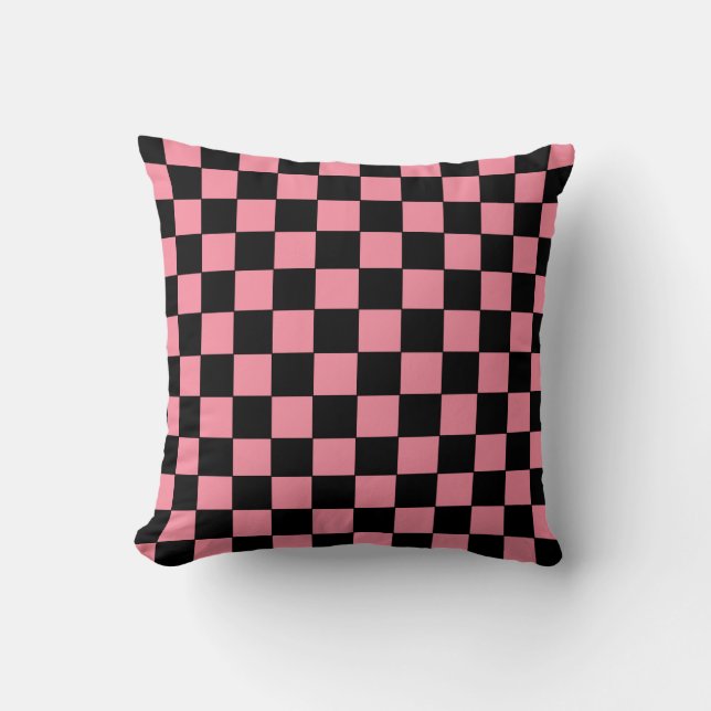 Cojín Decorativo Rosa y negro (Anverso)