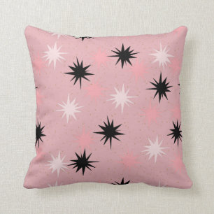 Cojín decorativo rosado atómico de Starbursts