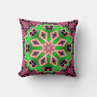 Cojín Decorativo Rosado caliente + Cushiro de Groovy Geométrico Ver