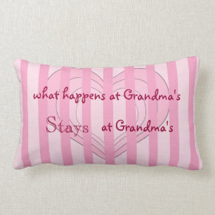 Cojín decorativo rosado de la abuela de los