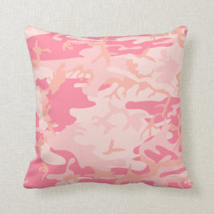 Cojín decorativo rosado de la impresión del