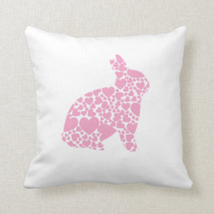 Cojín decorativo rosado del conejo de conejito del