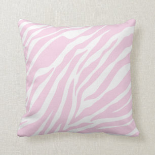 Cojín decorativo rosado del estampado de zebra