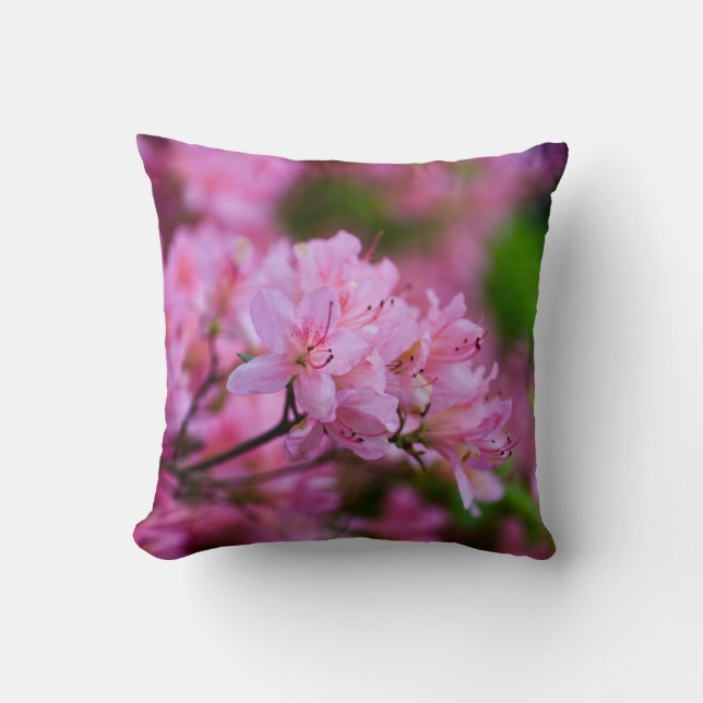 Cojín decorativo rosado Rhododendron (Anverso)