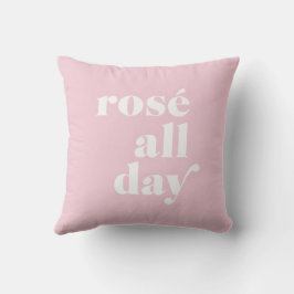 Cojín decorativo rosado Rosé todo el día