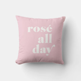 Cojín decorativo rosado Rosé todo el día