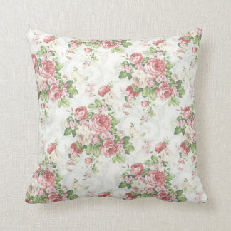 Cojín Decorativo Rosado y verde florales