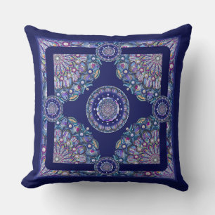 Cojín Decorativo Rosario azul