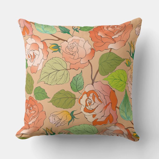 Cojín Decorativo Rosas 21 (Anverso)