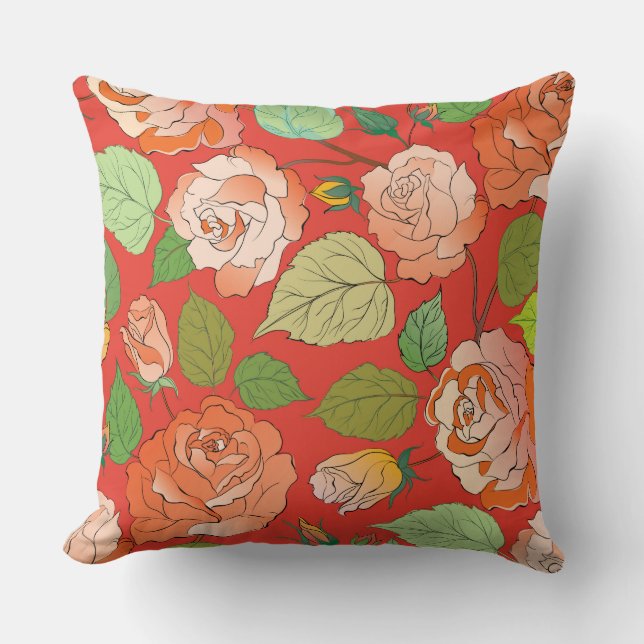 Cojín Decorativo Rosas 26 (Anverso)