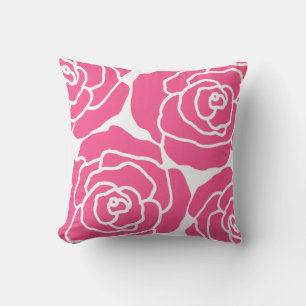 Cojín Decorativo Rosas acrílicos de coral