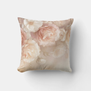 Cojín Decorativo Rosas acuarela 3D en tono rosado