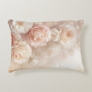 Cojín Decorativo Rosas acuarela 3D en tono rosado