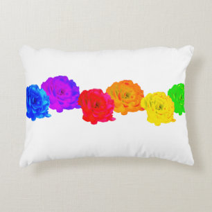 Cojín Decorativo Rosas Arcoíris 