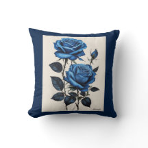 Rosas azules acuarela