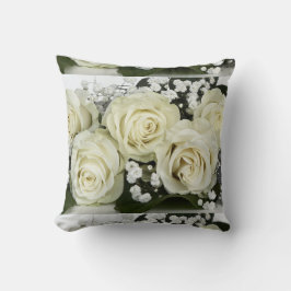 Cojín Decorativo Rosas blancas