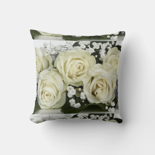 Cojín Decorativo Rosas blancas