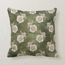 Rosas blancas en verde