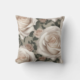 Cojín Decorativo Rosas blancas vintage