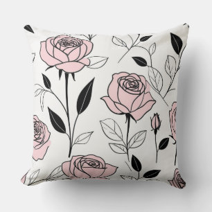 Cojín Decorativo rosas con estilo rosa
