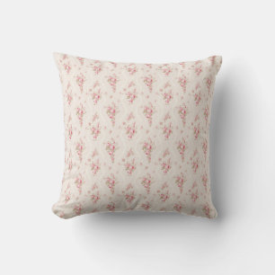 Cojín Decorativo Rosas Coquette Rosadas Vintage