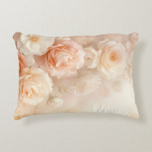 Cojín Decorativo Rosas de acuarela Rubor 3 D