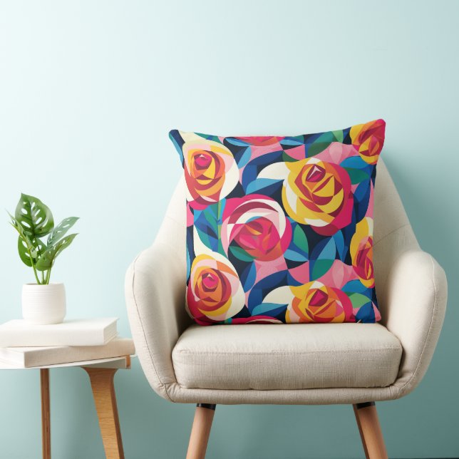 Cojín Decorativo Rosas de Amor en Capas (Silla)