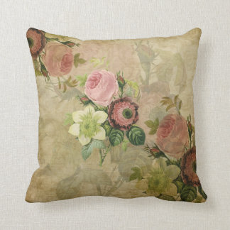 Cojín Decorativo rosas de casitas de campo antiguas de color PixDez