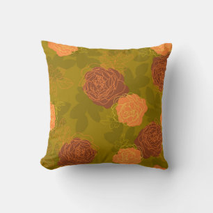 Cojín Decorativo Rosas de colores retro
