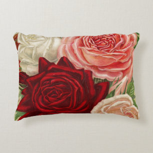 Cojín Decorativo Rosas de jardinería de época Accent Pillow