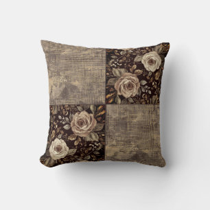 Cojín Decorativo Rosas de lujo, vintage y hermosas están floreciend