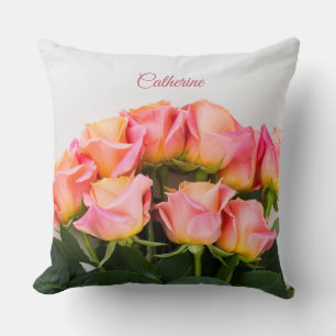 Cojín Decorativo Rosas de nombres personalizados
