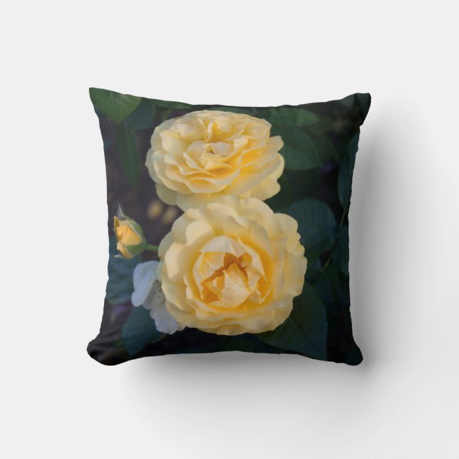 Cojín Decorativo Rosas de oro blando (Anverso)