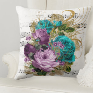 Cojín Decorativo Rosas de Tonos Preciosos