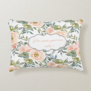 Cojín Decorativo Rosas Elegantes Chic, Mensaje Motivacional