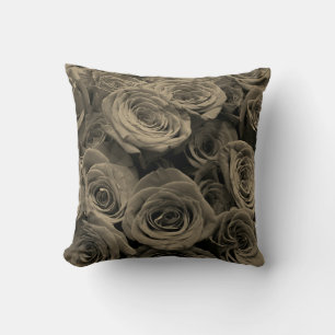 Cojín Decorativo Rosas grises cálidos