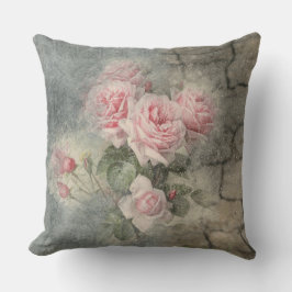 Cojín Decorativo ROSAS GRUNGY - Flores de época