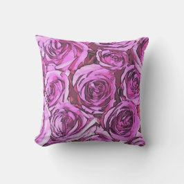 Cojín Decorativo Rosas magentas