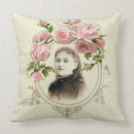 Cojín Decorativo Rosas religiosos del católico del vintage del St.