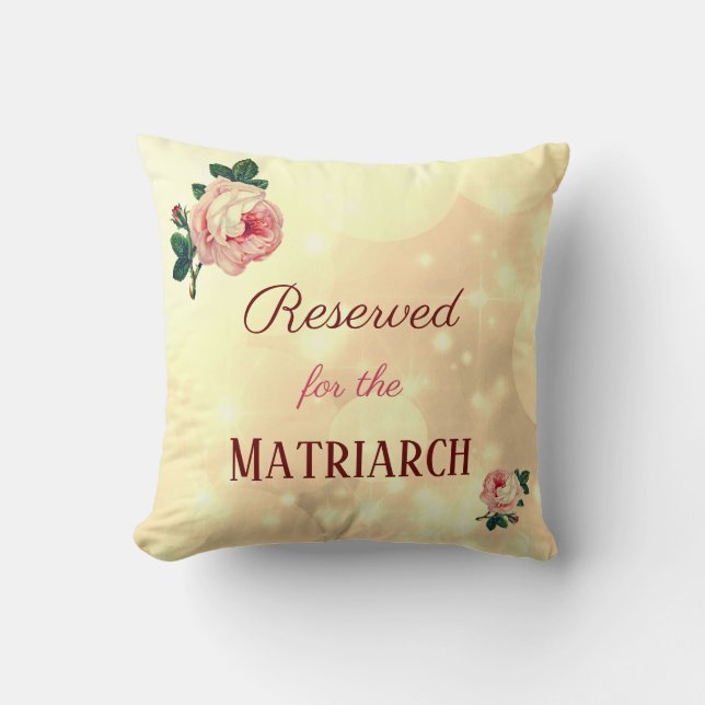 Cojín Decorativo Rosas reservados Matriarca Madre (Anverso)