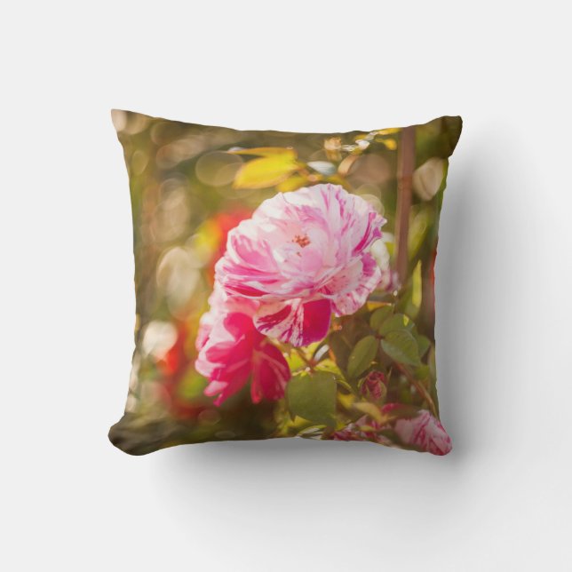 Cojín Decorativo Rosas rojas y rosas rosas (Anverso)