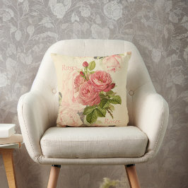 Cojín Decorativo Rosas románticos con Rosas de pintura