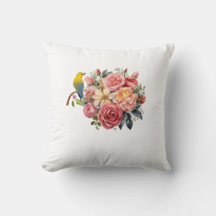 Cojín Decorativo Rosas rosadas Cottagecore