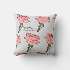 Cojín Decorativo Rosas rosadas: delicadas y adorables