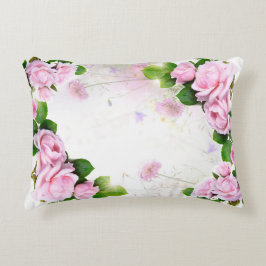 Cojín Decorativo Rosas rosadas románticas