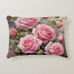 Cojín Decorativo Rosas rosadas vintage